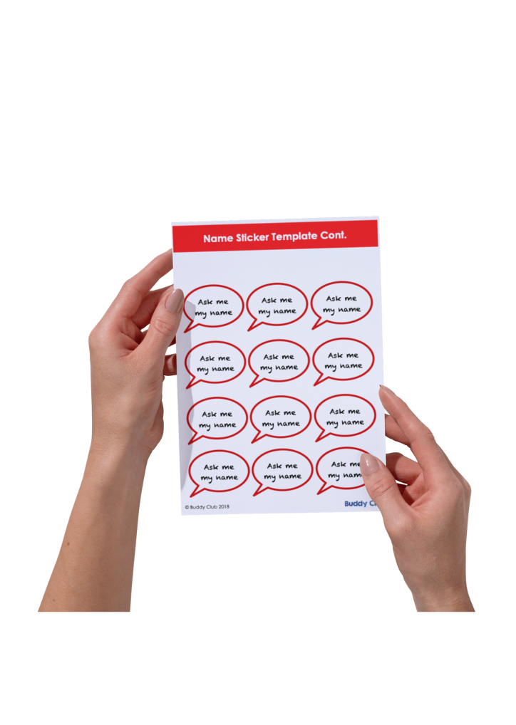 Meet & Greet: JP: 2b. Names Stickers - Activity