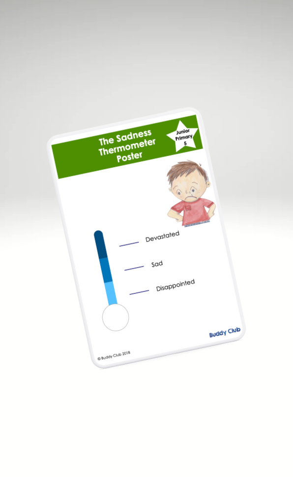 Faces & Feelings: JP: 5. The Sadness Thermometer - Poster