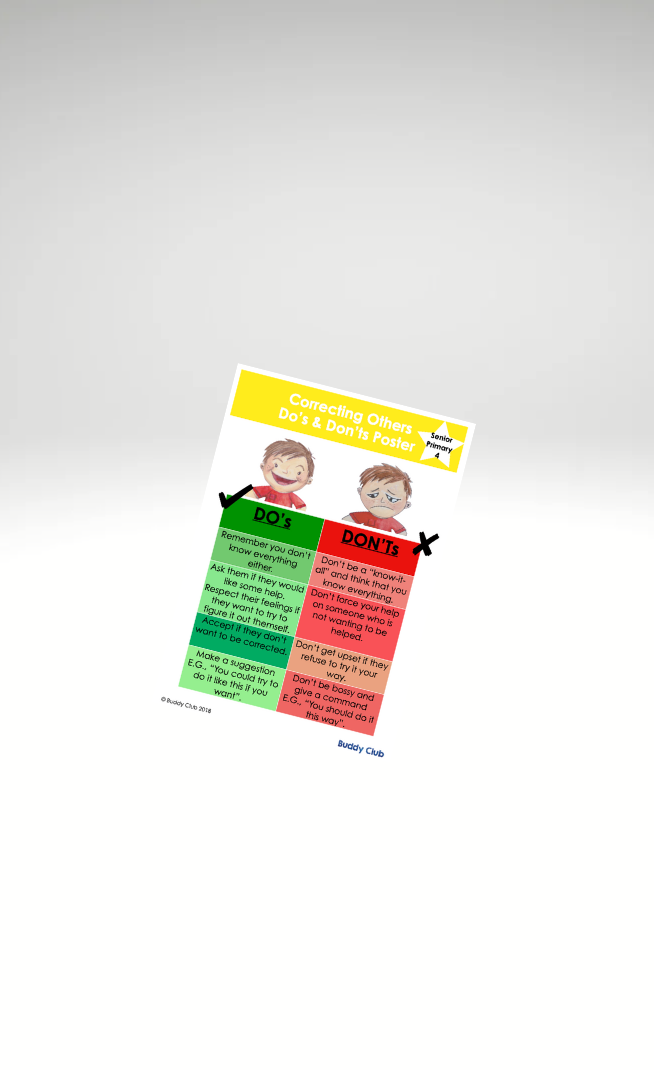 Chit & Chat: SP: 4. Correcting Others Do's & Don'ts - Poster