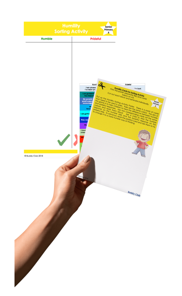 Chit & Chat: SP: 6. Humility Poster & Sorting Activity