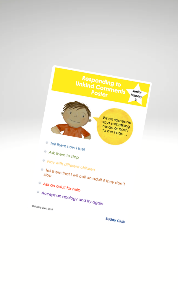 Chit & Chat: JP: 3. Responding To Unkind Comments - Poster